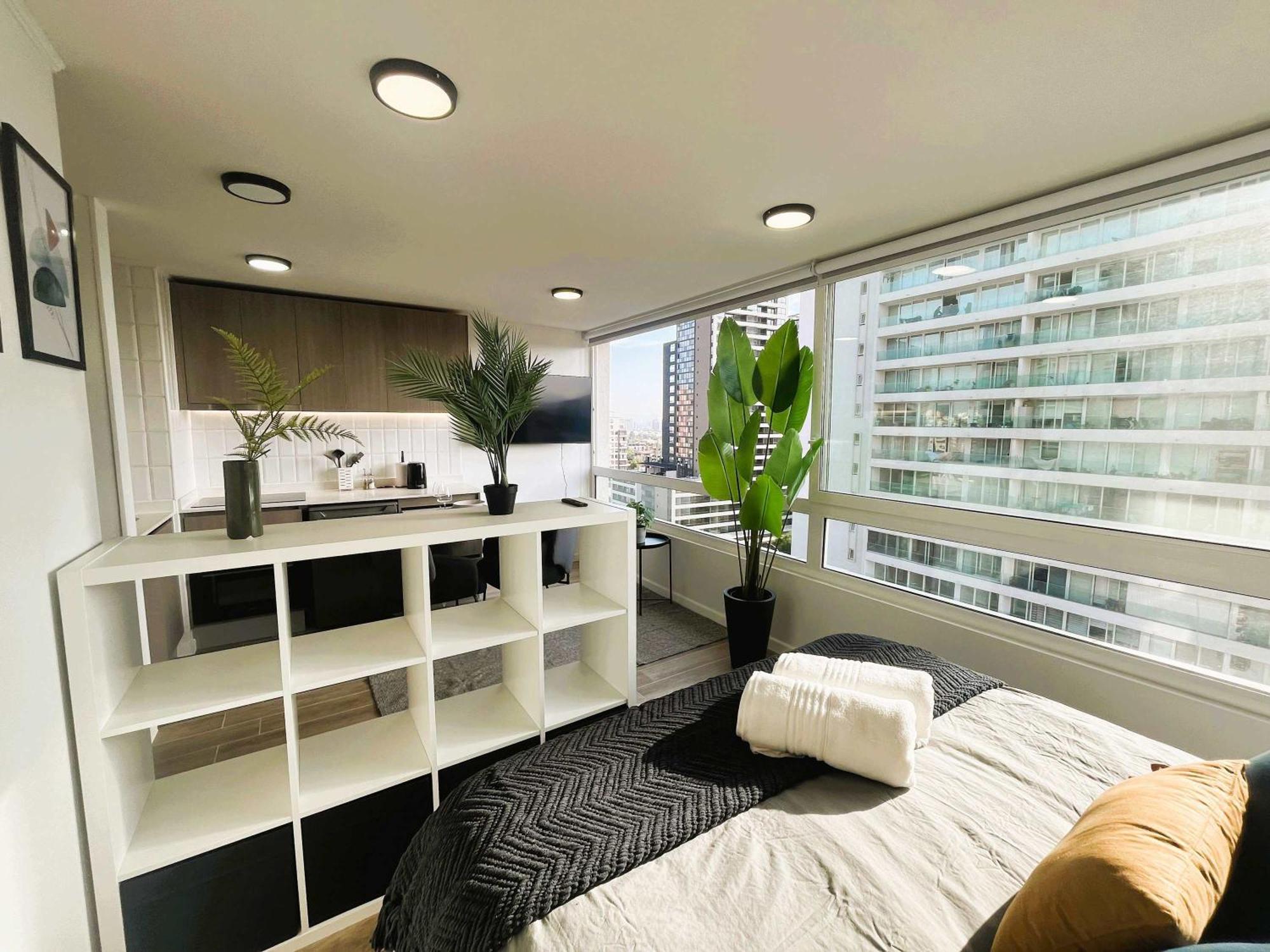 Hom I Calle Marchant Pereira Dpto Estudio En Nunoa Apartamento Santiago